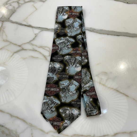 Harley Davidson Logo Tie—Great Looking—Like New Condition—One Size - Picture 1 of 10